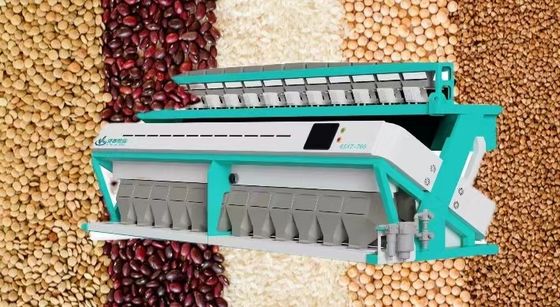 高出力の理性的な米の豆は選別機機械11.0 - 19.0 T/Hを着色する