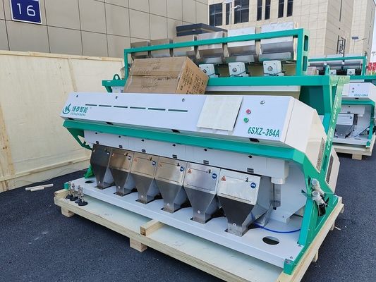6つのシュート384は穀物の選別機機械4-8T/H ≥99.99%正確さ220V/50Hzを運ぶ